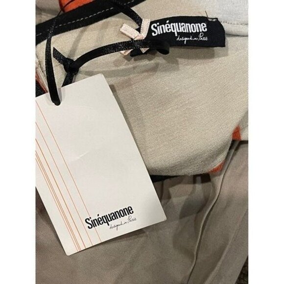 Colorblock Strapless Dress With Orange & Beige Panels By Sinéquanone - Picture 6 of 7